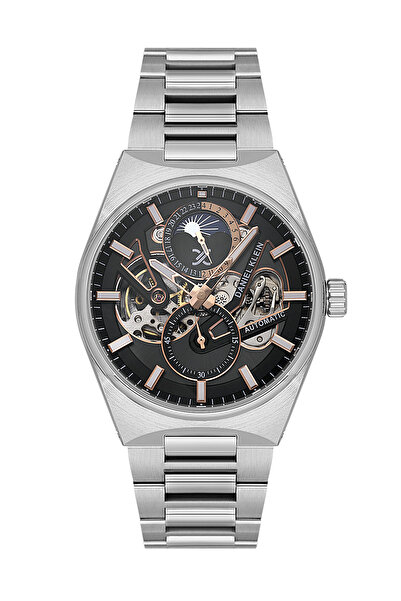 Daniel Klein Skeleton Silver Stainless Steel Watch for Men DK.1.14269-3
