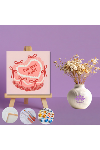 LİLYHOBBYLAND Sayılarla Boyama Kiti 20x20 cm Sevgililer Günü Aşk Dolu Mini Tu...