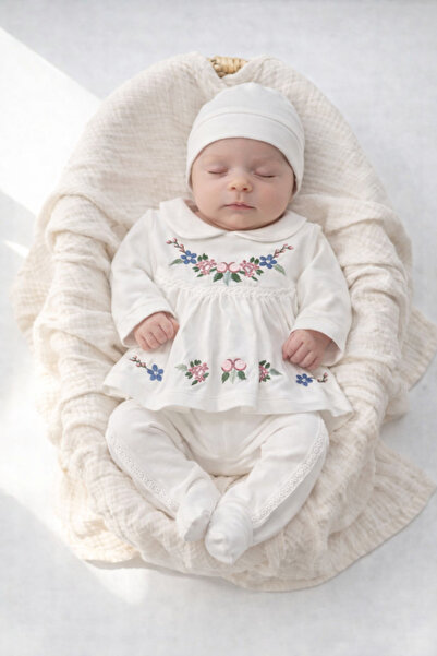 VERONA TARZ طقم خروج من المستشفى فاخر مكون من 5 قطع للفتيات الصغيرات، قطن مطر...