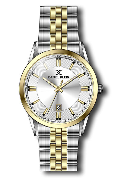Daniel Klein Steely Silver and Gold Stainless Steel Watch for Men DK.1.14265-5