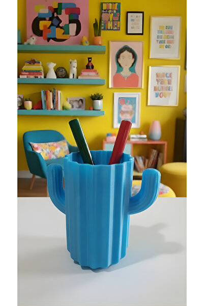 END Design حامل أقلام على شكل صبار |   إكسسوار ترتيب الطاولة مصنوع من 4 ألوان...