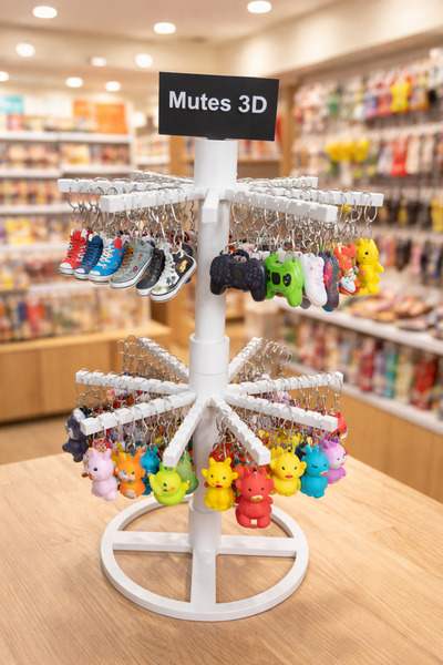 mutes 3D 2 KAT BEYAZ ANAHTARLIK STANDI-1307