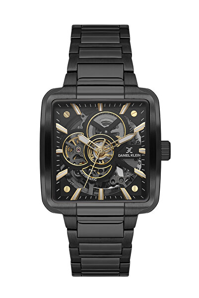 Daniel Klein Skeleton Black Stainless Steel Watch for Men DK.1.14279-5