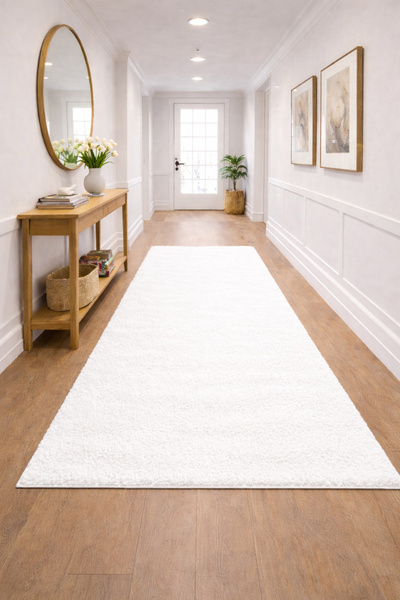KEVLİNE Kevline Peluş Halı Yıkanabilir Kaymaz Taban Halı Puffy Peluş Halı Yolluk
