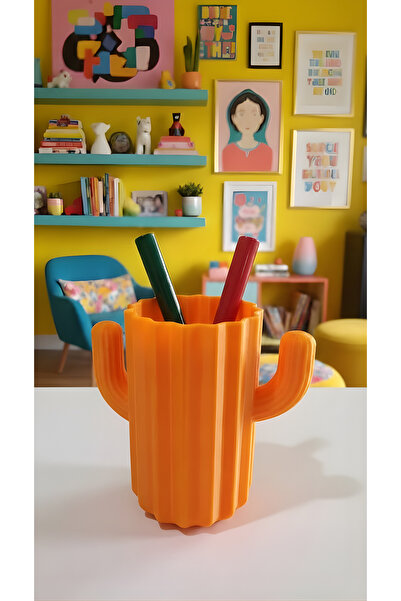 END Design حامل أقلام على شكل صبار |   إكسسوار ترتيب الطاولة مصنوع من 4 ألوان...