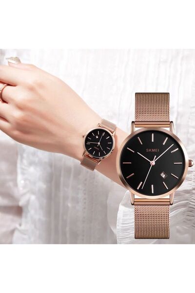 PW POLO WHITE Copper Color Women's Wristwatch with Calendar