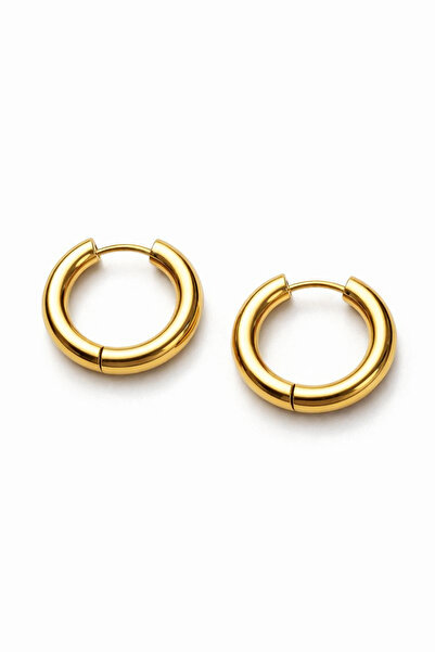 Leo'Stone أقراط نسائية أساسية من الفولاذ مقاس 2.5 سم لا تفقد لونها ولا تفقد ل...