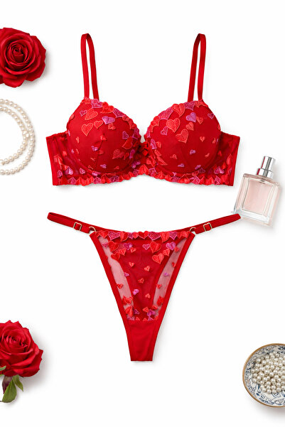 SİLVER MİRROR Set de sutien cu model Love