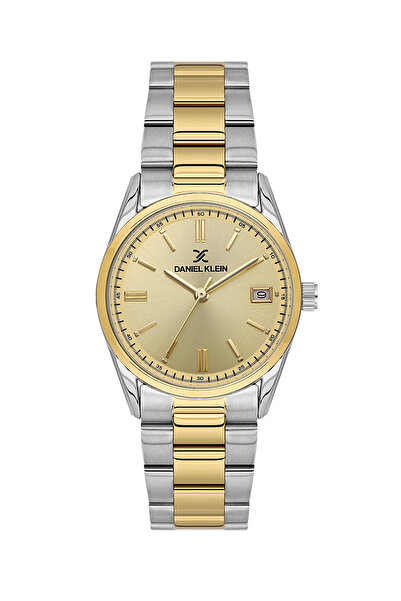 Daniel Klein Premium Silver and Gold Stainless Steel Watch for Women DK.6.141...