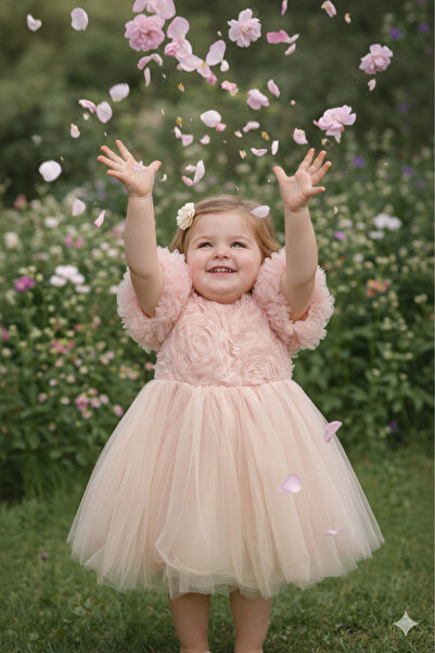 BİLGEN Style فستان بناتي بأكمام قصيرة للحفلات وأعياد الميلاد مصنوع من القطن