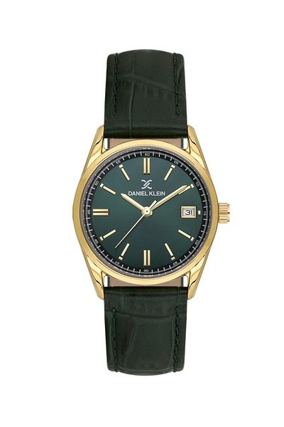 Daniel Klein Premium Dark Green Leather Watch for Women DK.6.14135-3