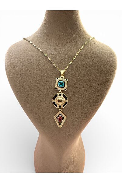 Bo Takı ve Aksesuar Çelik Marka model taşlı kolye