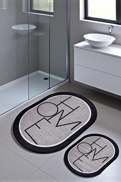 Helen's Home Set de 2 covorașe de baie cu imprimare digitală, absorbante de a...