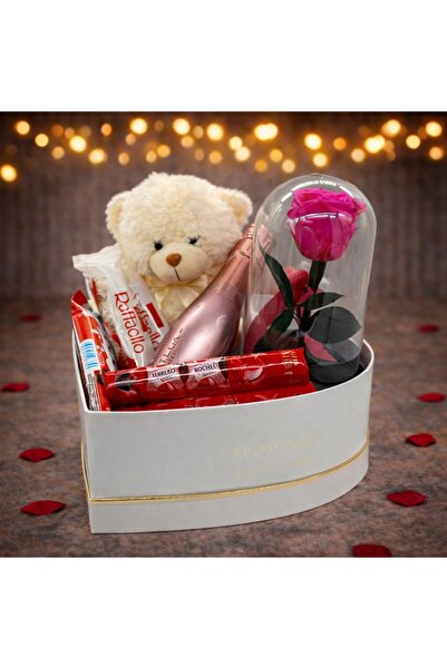 velve Set, cadou pentru femei,trandafir criogenat,ursulet plus,Bottega-Rose G...