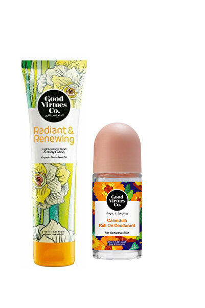 Good Virtues Co. مزيل العرق رول اون بزهرة الكالاندولا تفتيح وتهدئة للبشرة الح...