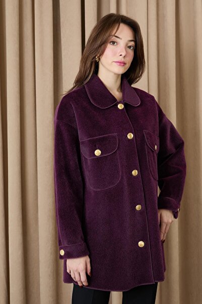 Soul Γυναικείο παλτό με λεπτομέρεια τσέπης με κουμπιά - 32412KBN - DAMSON
