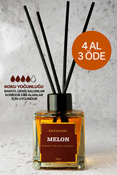Benevole Melon Bambu Çubuklu Oda Kokusu 100 ml | Ferahlatıcı ve Egzotik Etki