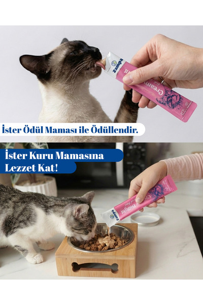 Zampa Creamy Delight Ton Balıklı & Somonlu Kedi Krema Ödül Maması - 16g x 5