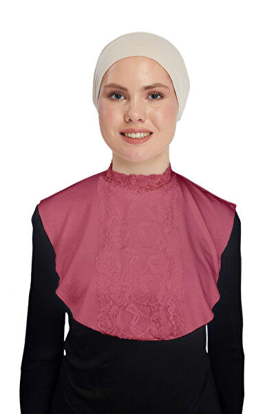 Altobeh Hijab din bumbac pieptănat pentru damă, guler circular, guler din dan...