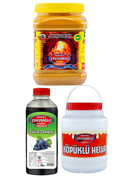 Bozkırlı Çavuşoğlu 930 جرام من طحينة النار الخشبية - دبس العنب والحلاوة مع ال...