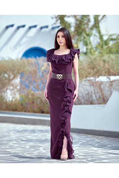 Opera Fashion فستان سهرة أنيق بقصة ناعمة وتفاصيل شيفون راقية