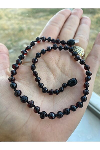 KEHRİBAREVİ KARAMAN Kehribar Kolye Sertifikalı Bebek- Çocuk Boy Baltık Damla ...