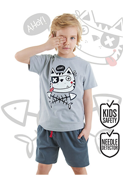 Denokids Boy's Summer Set - Ahoy Cat T-shirt and Shorts