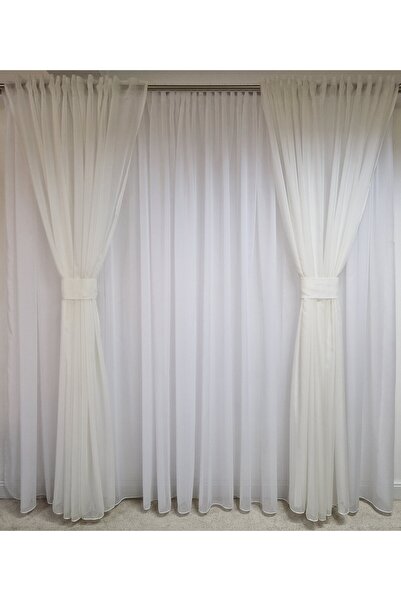 Perdelenoi by Igni Comex Perdea Voal Ivory cu Rejansa Universala
