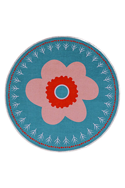 itsybitsy Çiçek Desenli Makinede Yıkanabilir Pamuklu Çocuk Halısı - Amulet Se...