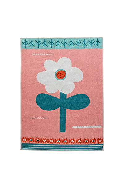 itsybitsy Big Flower Pembe Yıkanabilir Çocuk Halısı - 120x160cm