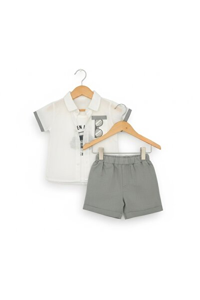 The-kid.co SARP THREE PIECE SHORT SET - GREY