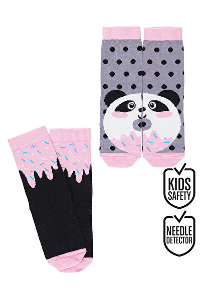 Denokids Комплект чорапи за момиче Panda&Crema от 2 бр