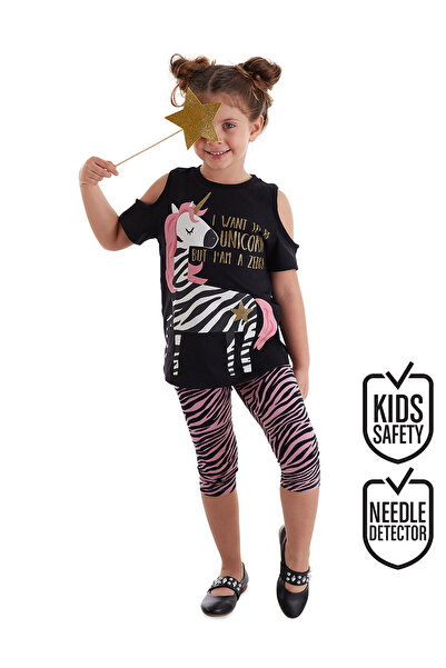 MSHB&G Уникален комплект чорапогащник туника за момиче Zebra