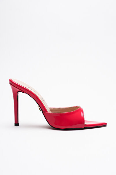 Ayakkabı Ateşi Dámské pantofle se špičatou špičkou na tenkém podpatku Sona če...