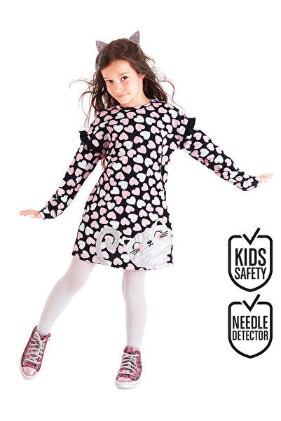 Denokids Сукня для дівчинки з довгим рукавом Gumus Heart