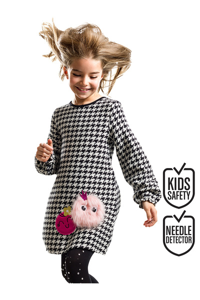 MSHB&G Barát Zizi lányok szőtt hosszú ujjú ruha