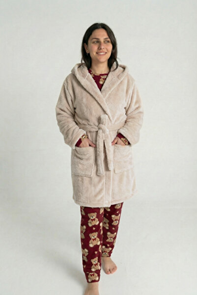 Sevim Halat de casă Wellsoft cu glugă și halat de baie din pluș - Halat de ca...