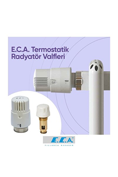 Eca Trv4 Kompakt Termostatik Radyatör Petek Vanası Kısa Tip (41.3MM) 60212081...