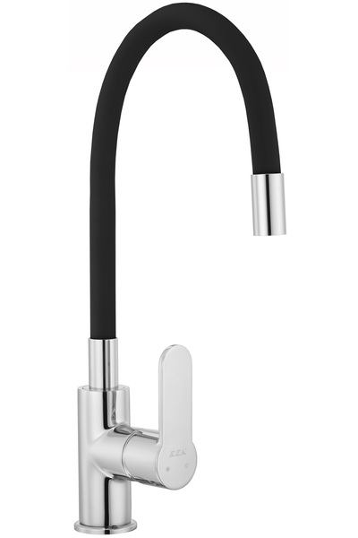Eca Nita Flexible Spout Kitchen Sink Faucet Black Color 102118109