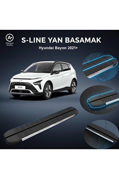 beyaztuning Hyundai Bayon S-Line Premium Krom Yan Basamak 2021 Sonrası