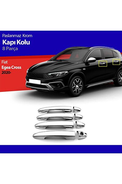 beyaztuning Fiat Egea Cross Kapı Kolu Kromu Nikelajı