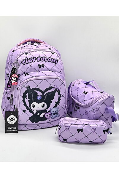 Bevitton Girl's First School Bag 3-Piece Set Primary School Bag Character Pat...