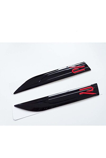 Genel Markalar Volkswagen Yeni Golf 8 R-line Yan Çamurluk Logosu Arması Kırmızı