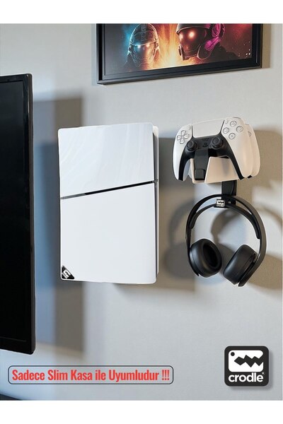 Crodle Playstation 5 Slim Duvar Standı Ve Şarj Istasyonu Standı Gaming Aksesuar