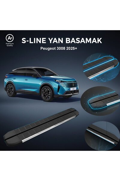 beyaztuning Peugeot 3008 S-Line Premium Krom Yan Basamak 2025 Sonrası