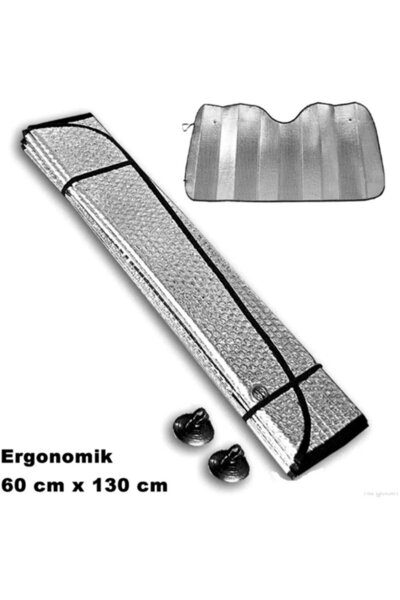 beyaztuning Parbriz Vehicul Parasolar Cortina Metalizata 130 CM X 60 CM