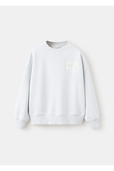 MANGO Kids Desenli pamuklu sweatshirt