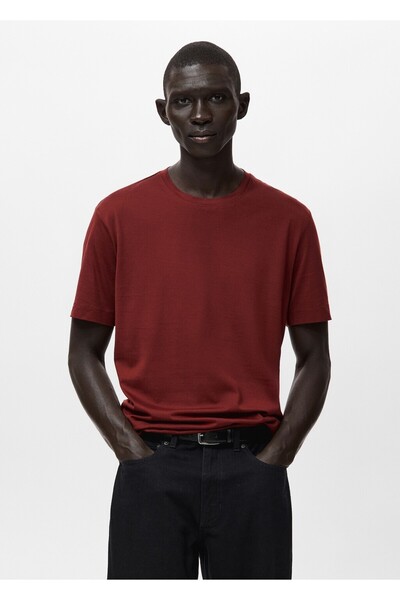 MANGO Man Regular kesim %100 pamuklu tişört