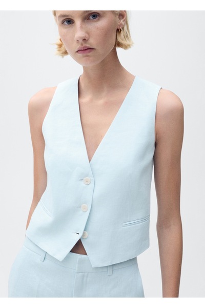 MANGO Woman Keten takım yelek