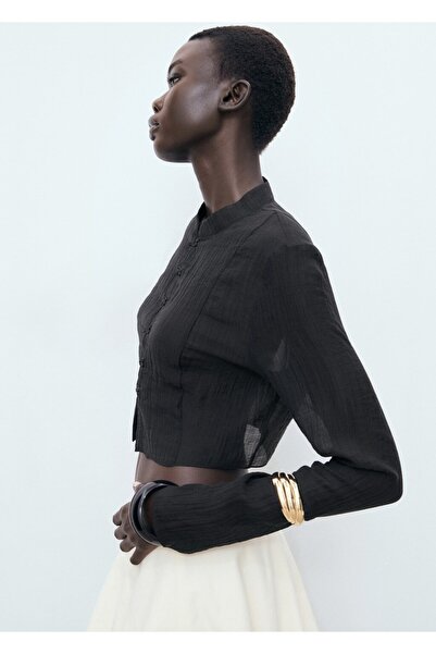 MANGO Woman Lyocell bluz alamares